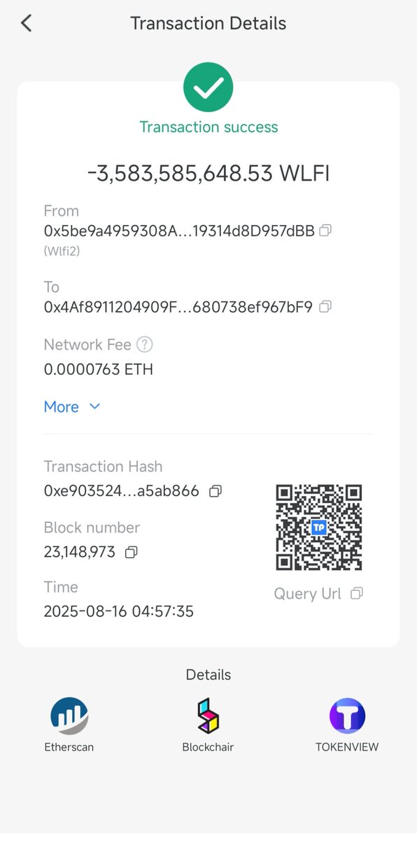 dogewlfi's tweet image. WLFI @worldlibertyfi sent 3.58B $WLFI to a #BitGo wallet.  Is $WLFI about to become officially tradable? 🔥🔥🔥      $WLFI  $USD1  #WLFI  #USD1