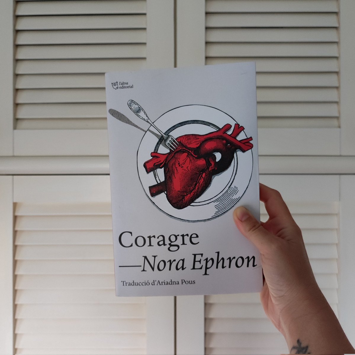 L'endemà al matí vaig volar cap a Washington. Estava millor; almenys hi havia algú que volia estar casat amb mi. No era la persona amb qui estava casada, però val més això que res. 

Nora Ephron, "Coragre" (trad. Ariadna Pous)