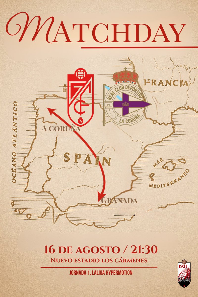 🔴⚪ HOY NO SE JUEGA… HOY SE LUCHA 🔴⚪

📍 Los Cármenes | 🆚 Deportivo | 🕤 21:30h

🔥 Primera batalla de la temporada.
⚔️ Todos desplegados, todos a una.

#GranadaCF #MisiónAscenso #Matchday
