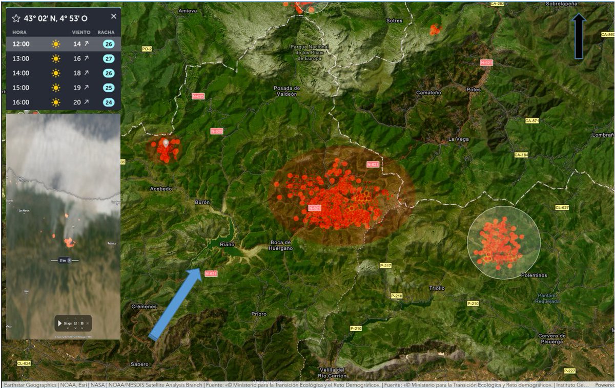 jerolozano24's tweet image. #IIFF de #IFAcebedo #ifbocadehuergano Activo en plenos Picos de Europa @ZoomEarth  @Eumetsat  @Meteosat  @FIRMS posibles condiciones de viento erráticas. 16082025