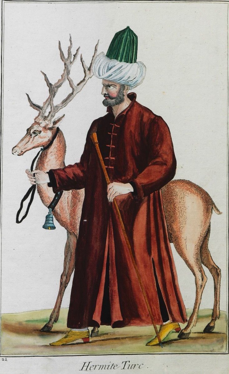 Bir geyikli baba tasviri.