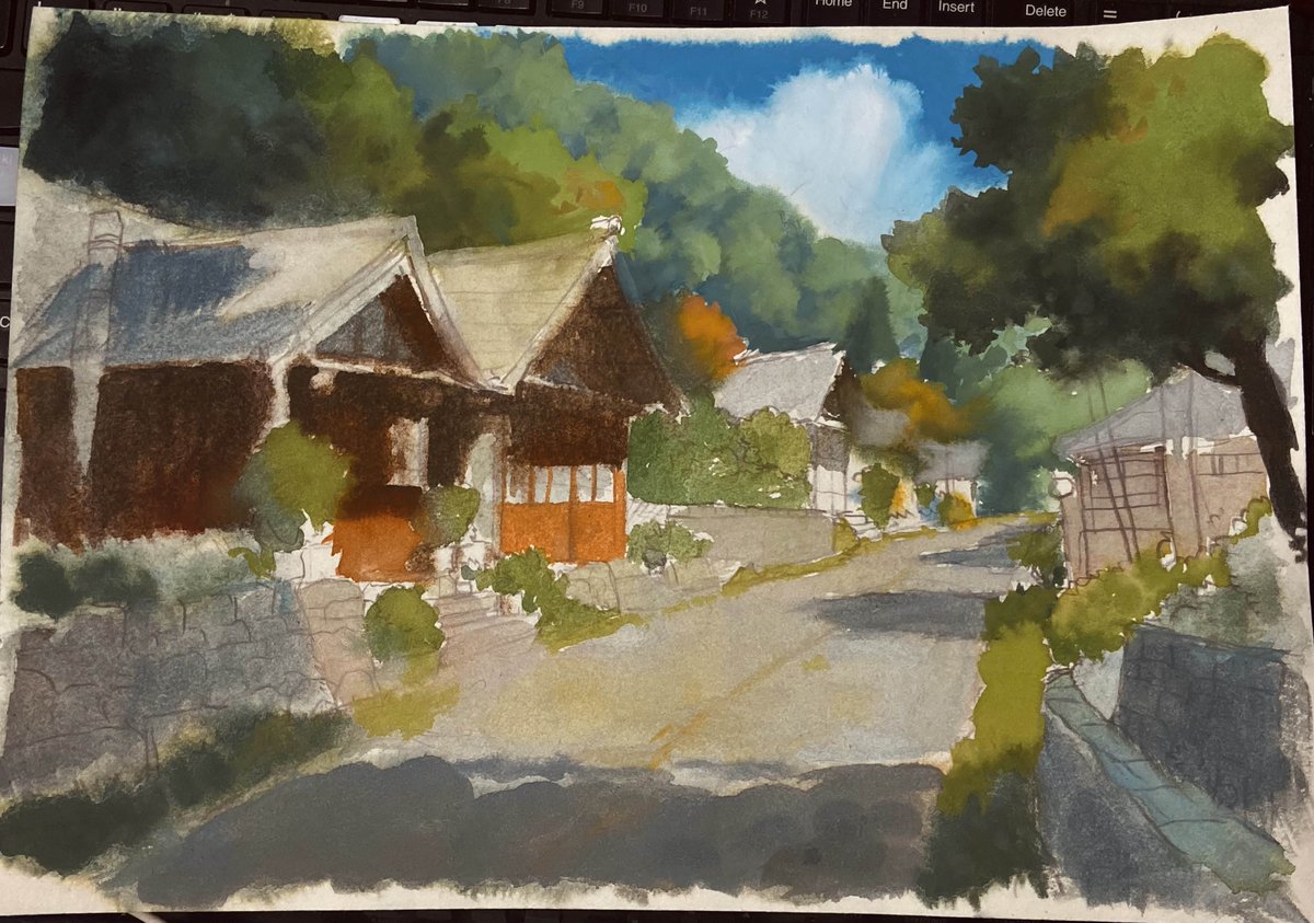 hoseki_raito's tweet image. step by step to painting 
tutorial

#art #painting #2d #PortfolioDay #artwork #ghibli
