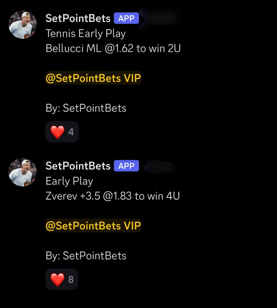 NeverLoseSystem's tweet image. #SetPointBets VIP 🎾