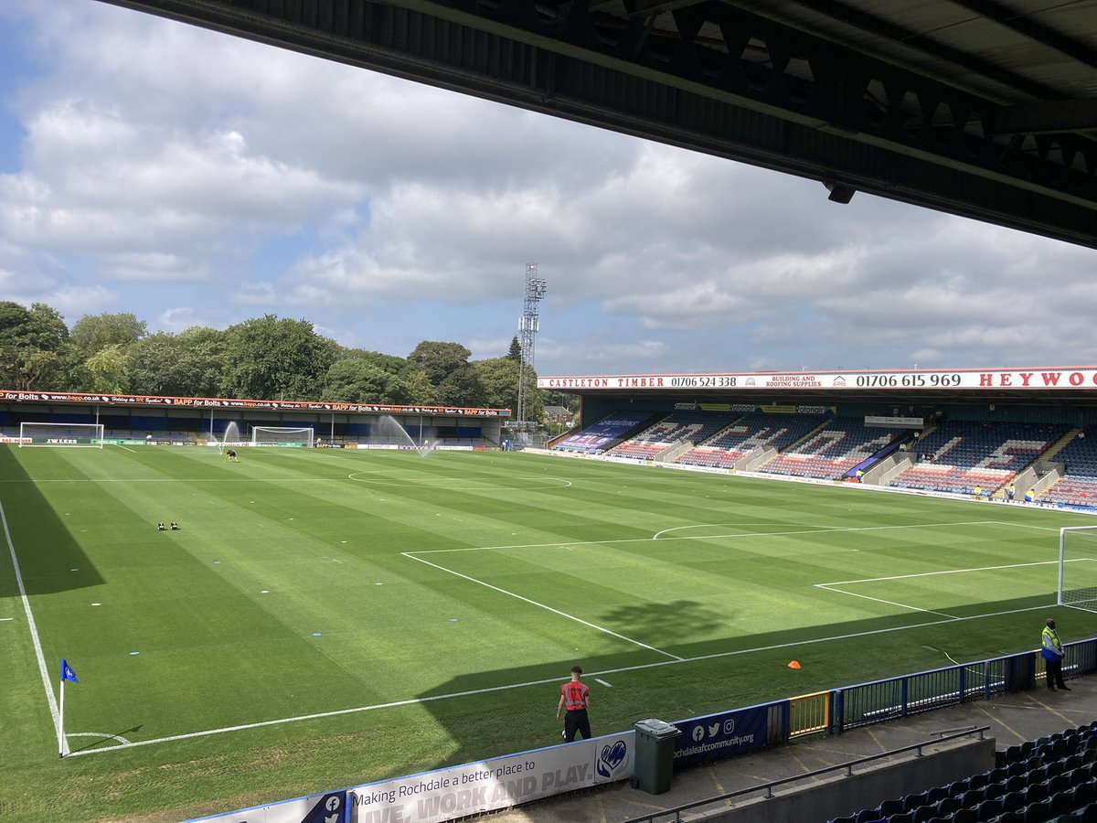 Start of season 7 as match day staff at Rochdale. First game of season. Up the Dale