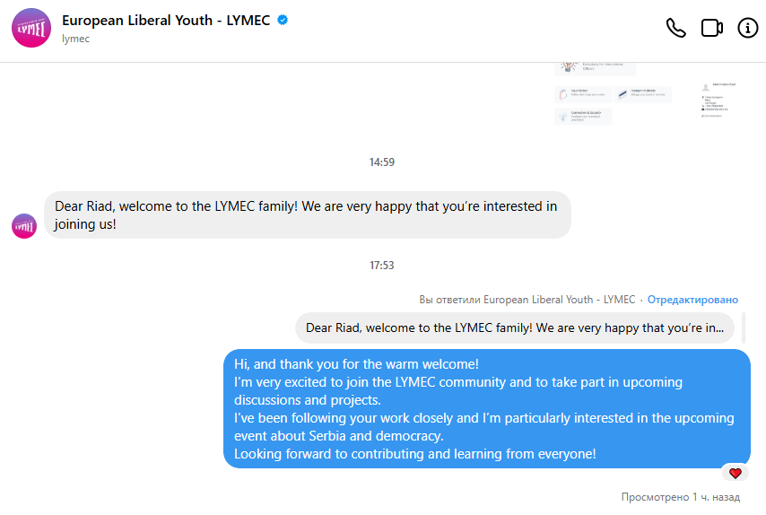 Mamedov1703's tweet photo. ✨ Big news! ✨
I’m officially part of LYMEC – European Liberal Youth, the pan-European liberal youth organisation of #ALDE.
Honoured to join this vibrant community and contribute to discussions on democracy, freedom and Europe’s future. 💡🌍
#LYMEC #LiberalYouth #Europe #ALDE https://t.co/erw6vjzPql