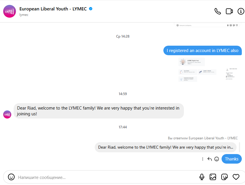 Mamedov1703's tweet photo. ✨ Big news! ✨
I’m officially part of LYMEC – European Liberal Youth, the pan-European liberal youth organisation of #ALDE.
Honoured to join this vibrant community and contribute to discussions on democracy, freedom and Europe’s future. 💡🌍
#LYMEC #LiberalYouth #Europe #ALDE https://t.co/erw6vjzPql