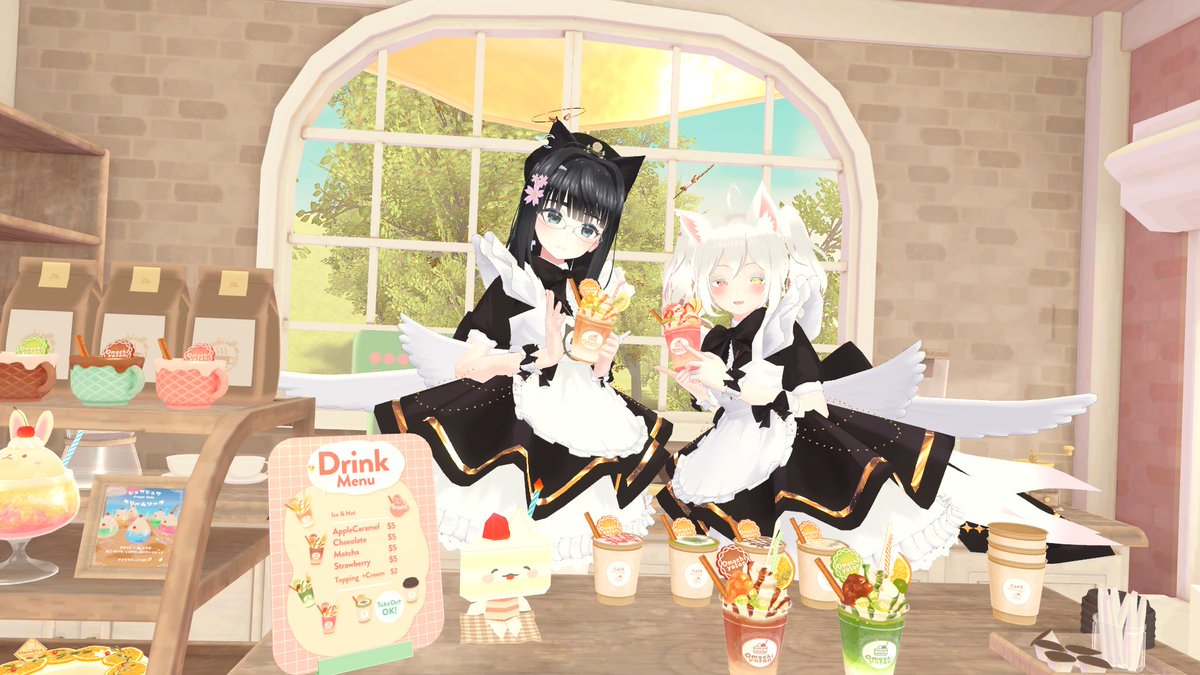 はづきさんのお誕生日をお祝いしてきました！その2💞
サマーセールに当選して貰ったエンジェルメイドでツーショ！
可愛いメイド服がmochimochi_Cafeにぴったりで写真を撮ったり、お話するのもとっても楽しかったです💞
#はづきれぽ 
#MapleMaid