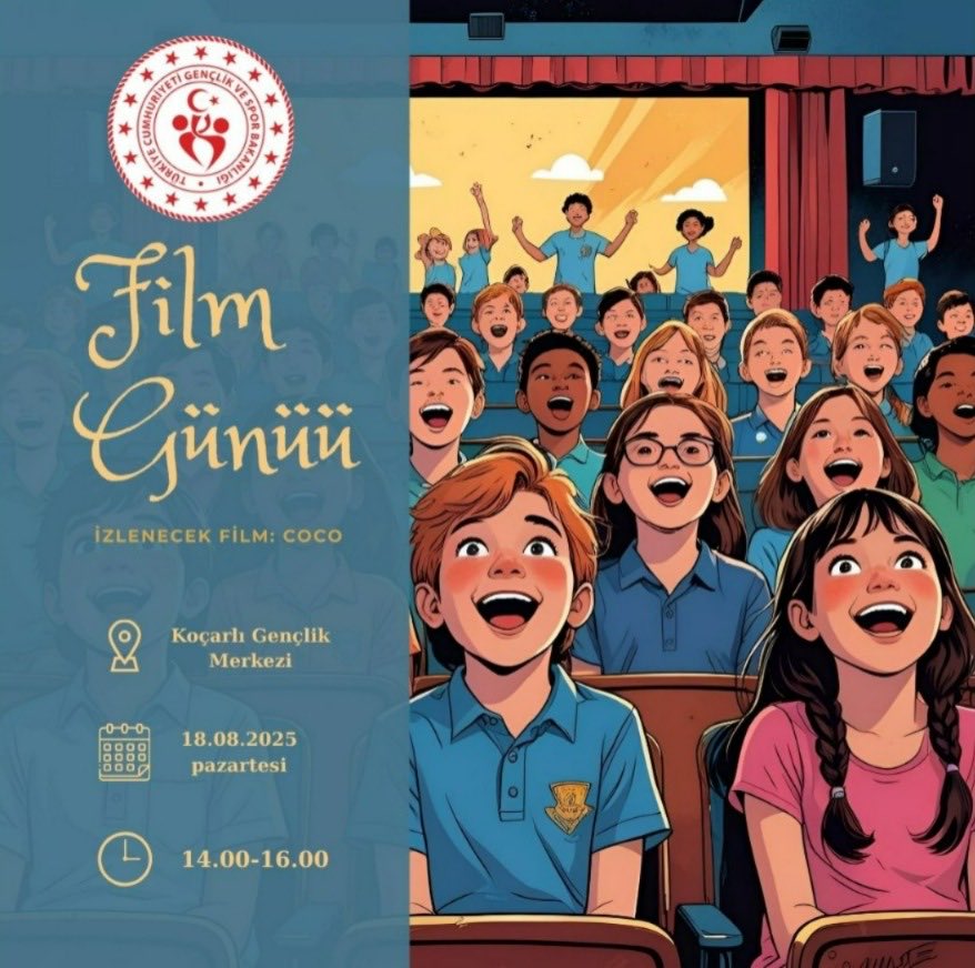 🎬 GSB Gençlik Yaz Okulu kapsamında sinema keyfi! 
Davetlisiniz😌 #gsb #buradayaz