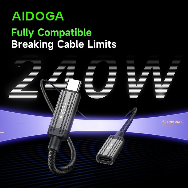 AIDOGAOffice's tweet image. Smart Extension Cable✨
USB-C to USB-C USB2.0 240W
High-Speed Transmission, Easy Extension

☑️10,000 Plug &amp;amp; Unplug
☑️480Mbps Data Transfer
☑️Wide Compatibility
#datacable #charging #usbccable #extensioncable #AIDOGA