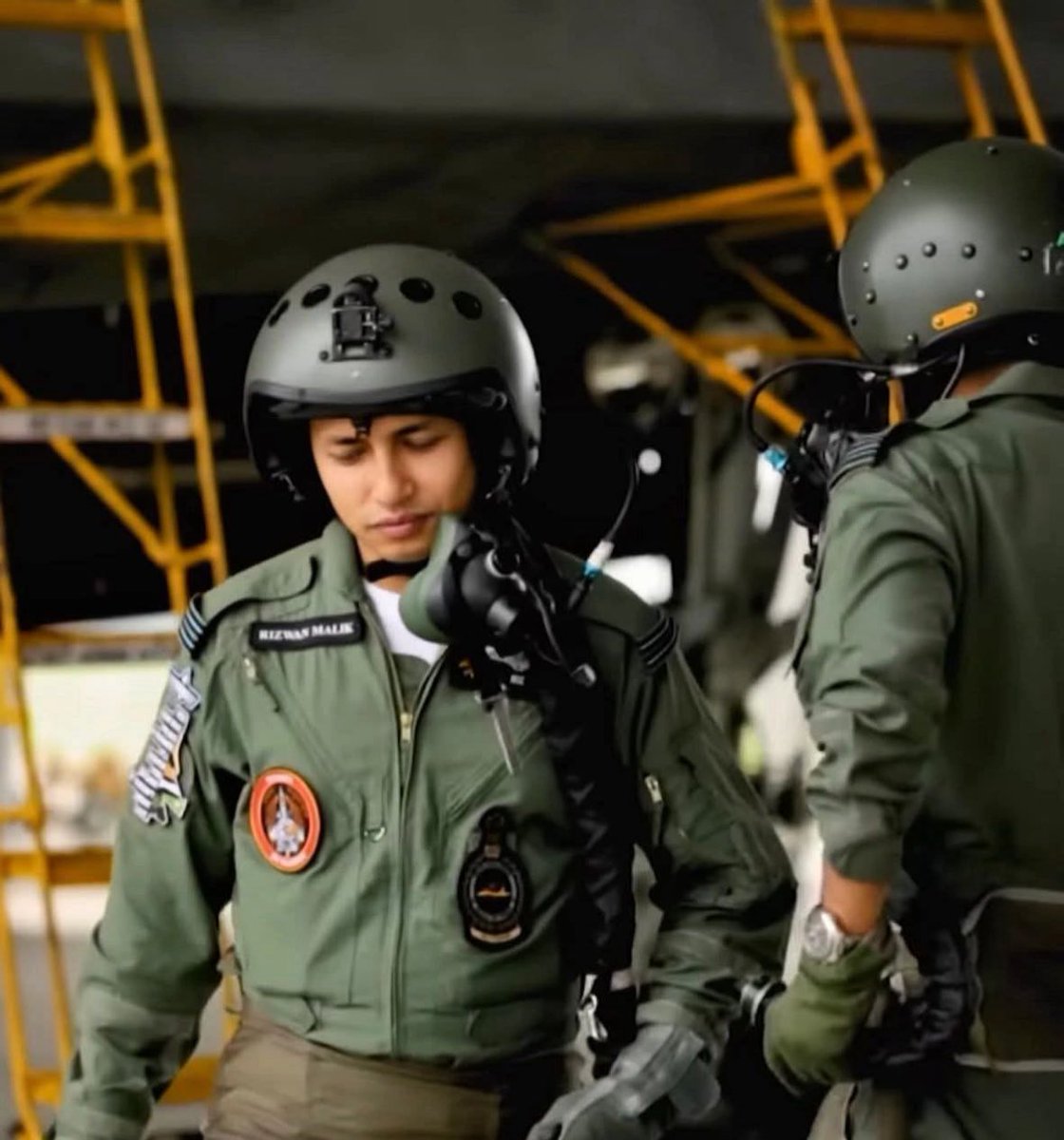 The patch on the arm says everything!!

Sqn Ldr  Rizwan Malik of the Indian Air Force, awarded with the Vir Chakra. 

One of our brave heroes who struck military targets deep inside Pakistan during “Op Sindoor”