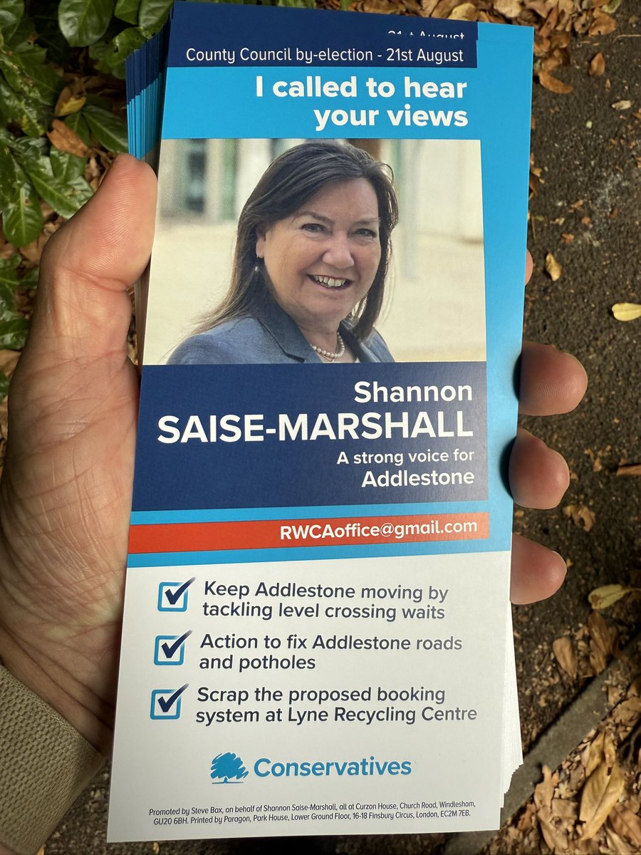 MrSimonDudley's tweet image. Fantastic to be out with @DrBenSpencer and the @RWCA_news team campaigning for Surrey CC and Runnymede BC - Addlestone South Ward elections next week.

Vote for Shannon, Howard and Mike!

Here with the @WindsorTories association team 👇