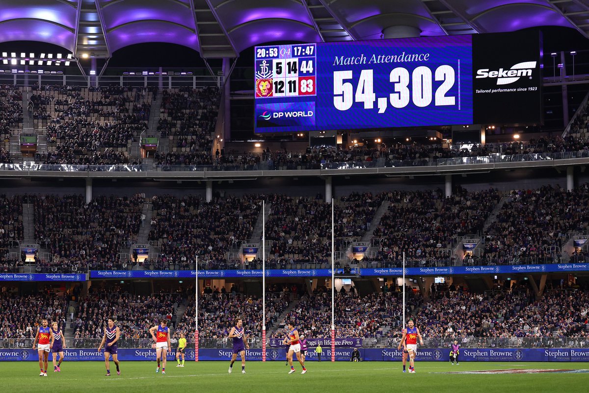 the biggest non-RAC Derby crowd we've ever had.

obviously not the result we wanted, but we have so much appreciation for the Purple Army showing up 💜

#foreverfreo