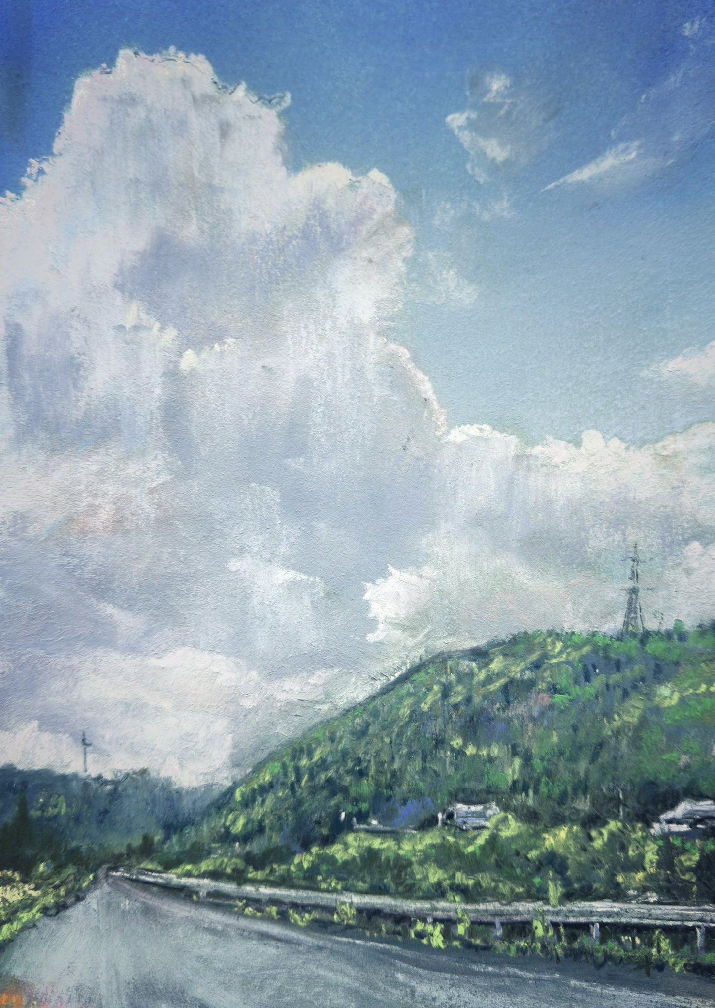 パステル画 画家の絵 オイルパステル 225×300mm #オイルパステル #パステル画