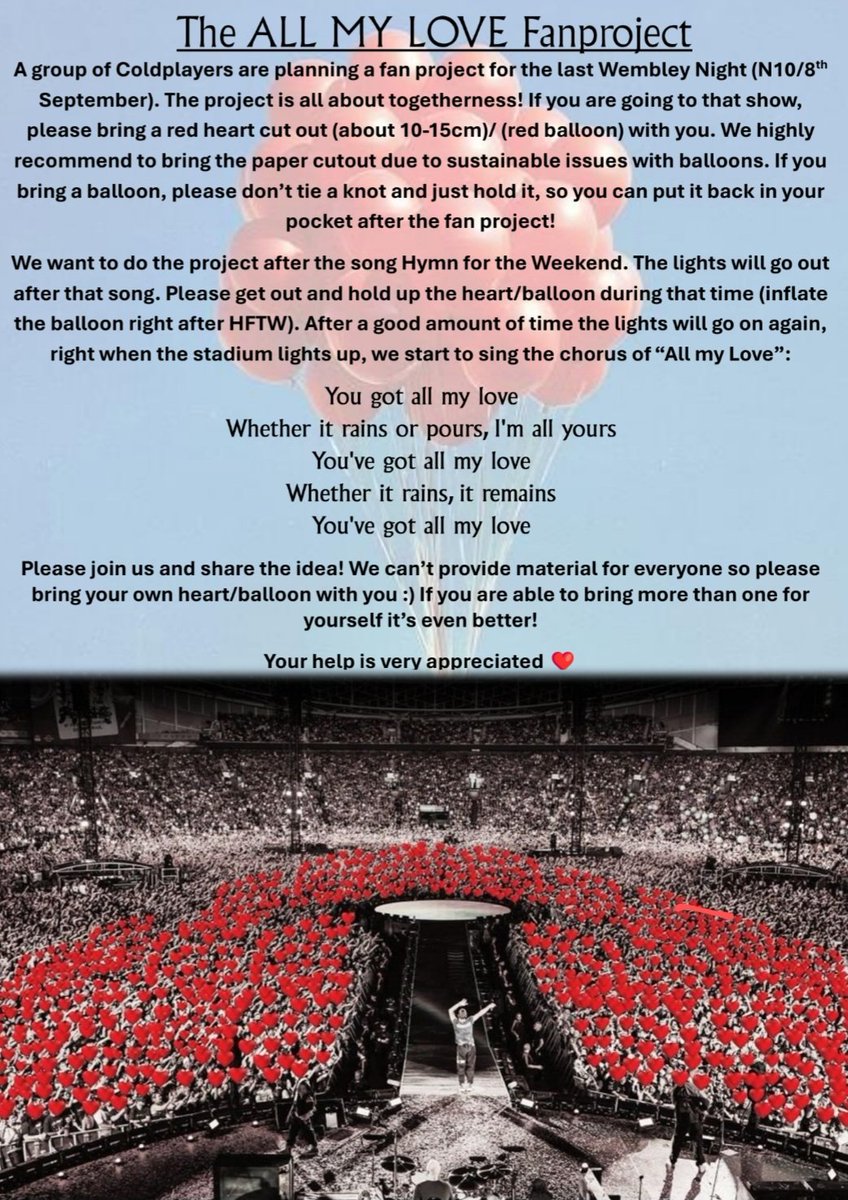 The official poster of our fanproject! Please spread it around as much as you can! It doesn't matter if you are sitting or standing, we are one band! ♥️