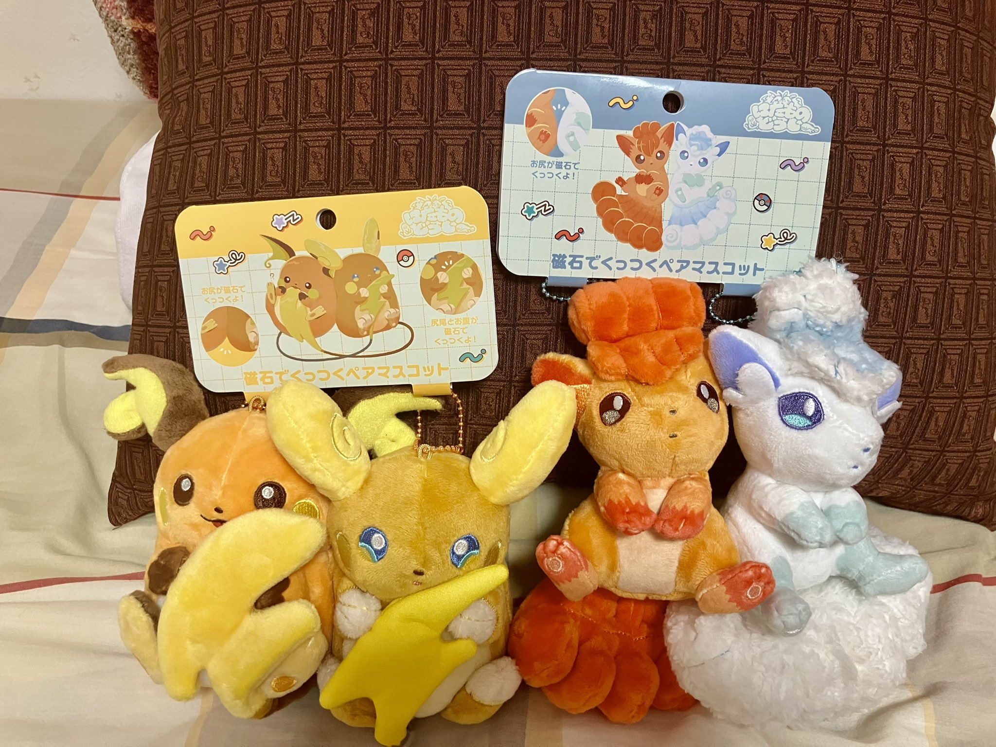 ポケモンセンター にたものどうし ペアマスコット ロコン ライチュウ セット ポケモンセンター にたものどうし ライチュウ&アローラ