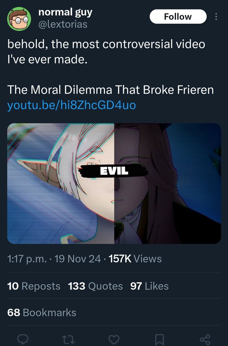 Do not try to gaslight everyone and change history

It all started with crazy people saying Frieren was a racist anime, because she killed DEMONS that were irredeemable and pure evil. 

The comparison to minorities started thanks to these posts from left leaning people