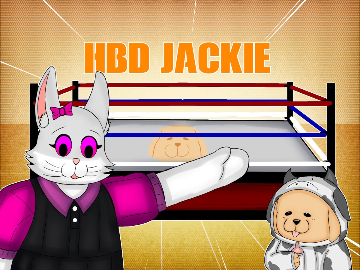 #HBDJK_mpcss5

“สุขสันต์วันเกอดนะเเจ็คกี้ นี่ของขวัญนายพวก สนามมวยปล้ำเอาไว้ซ้อม”

“ใช้ดีๆนะเพื่อความสามารถนักมวยปล้ำของนาย Jackie Machoman”

อัลเลนมางานวันเกิดเเจ็คกี้ในชุดมาสคอต Miss Wonderland (ที่เคยใส่ในงานเฟส) 🎂🎂🎂