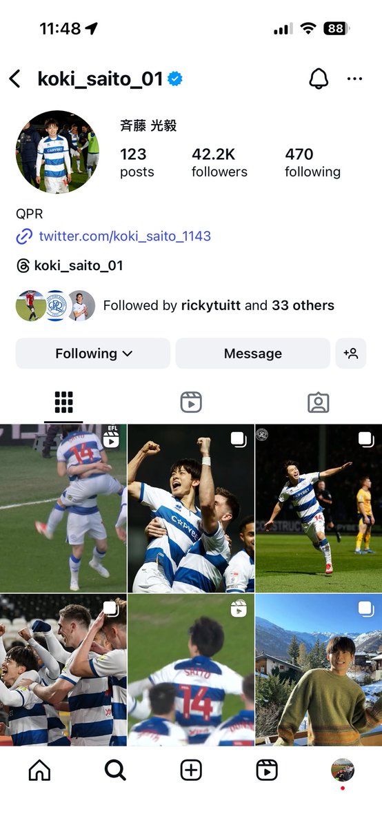 Has Koki changed his bio? #QPR #efl