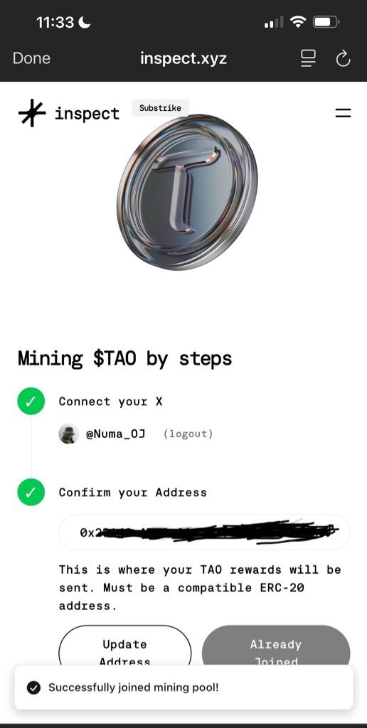 ALPHA🚨

I know this is news to you, but do you know you can mine $TAO by just posting and interacting with other posts of Twitter (X) ? 

For context: 1 $TAO = $367 

Here is what you should do (Less than 2 minutes)👇🏾

Don’t bookmark! Do it now!!