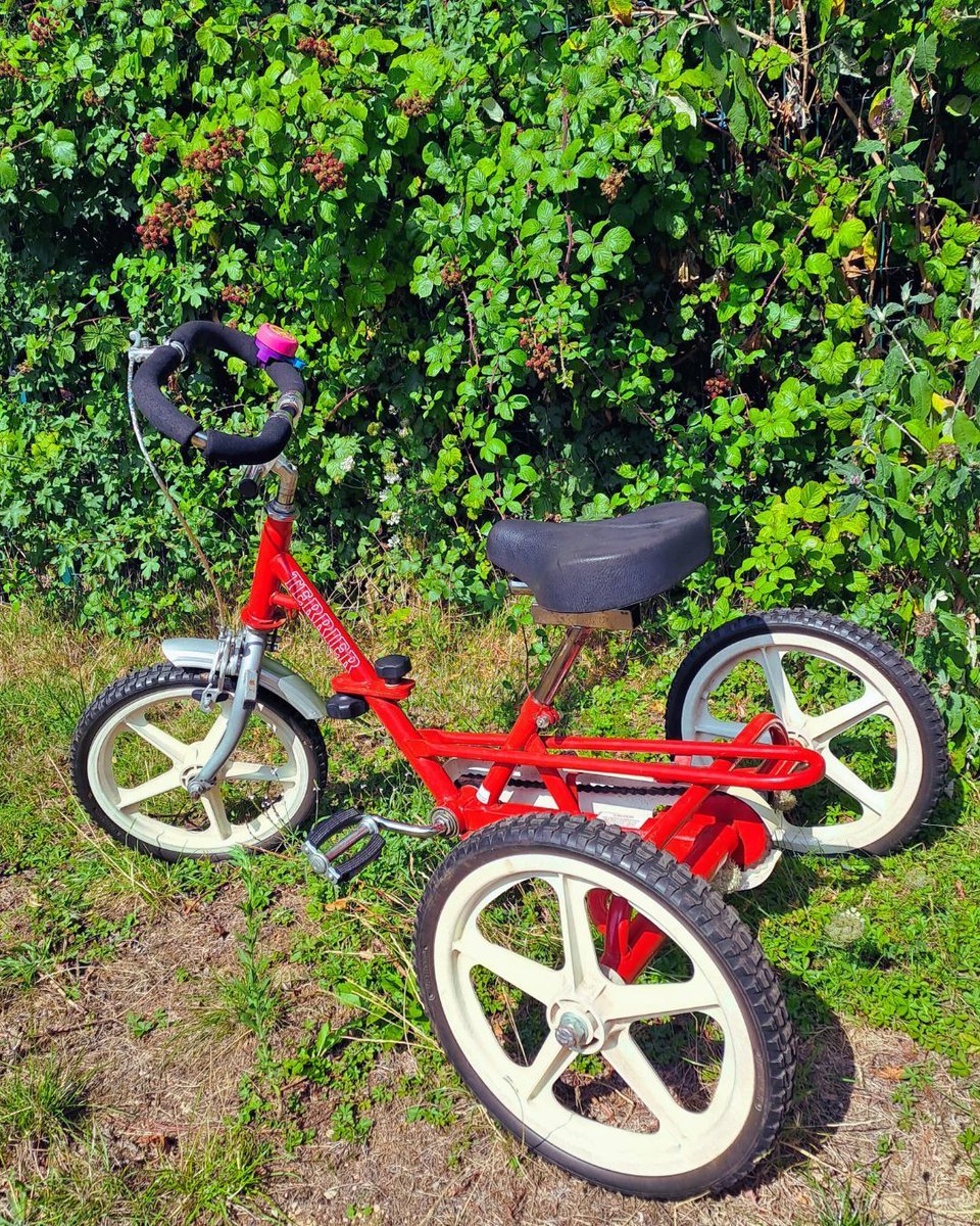 💜 A huge thank you for our new donated trike! 🧡 
Our trikes are very popular enabling people to learn, and ride without worrying about balancing on 2 wheels. 
I'm sure this trike will bring joy to many young cyclists!
#Trike #Tricycle #LearnToRide #InclusiveCycling