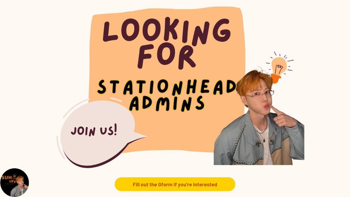 SUHO's album is coming in September! And we need more Stationhead DJs especially during collab events. Love SUHO? 
Join our Suquad!
Fill out the form below!

🥕:docs.google.com/forms/d/e/1FAI…

#KJM4_IS_COMING 🧡
#SUHO #수호 #スホ #金俊勉