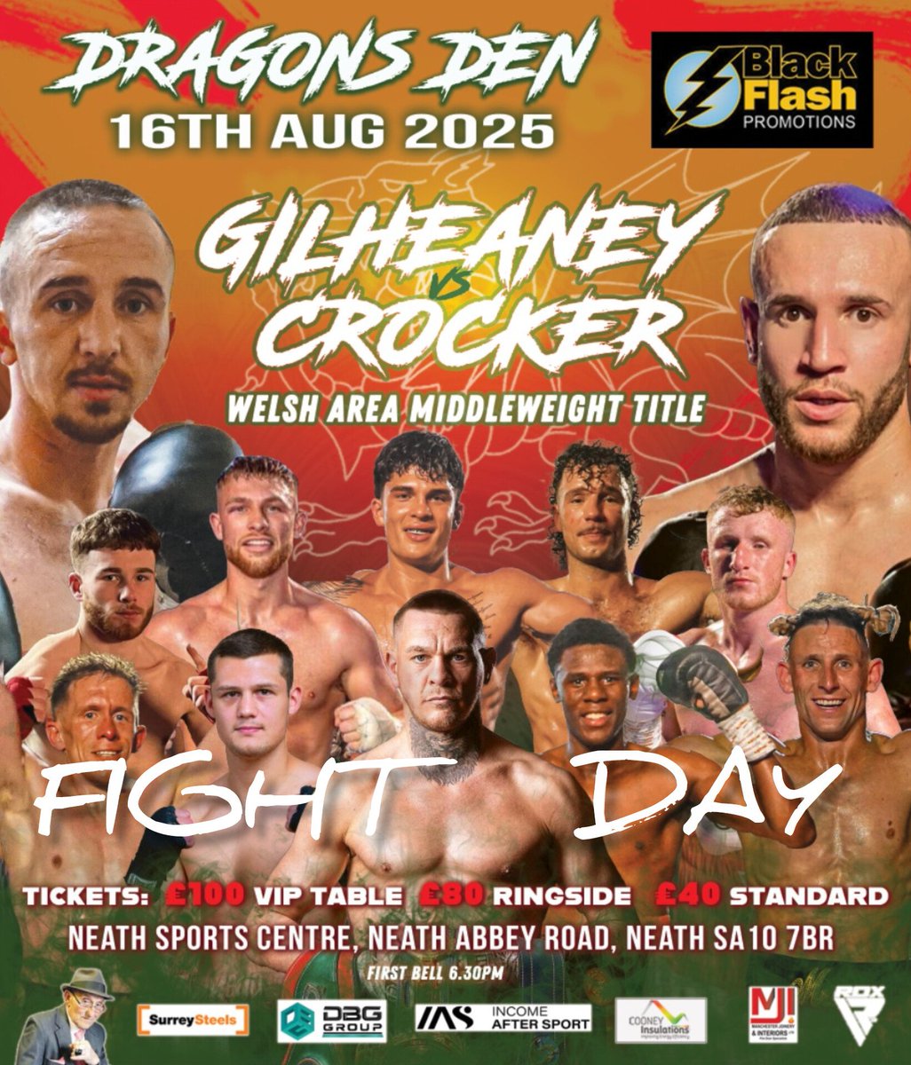 IT'S FIGHT DAY!!
<a href="/gavin1gwynne/">gavin gwynne</a> &amp; JD Cuervo on a stacked card in Wales!! <a href="/BlackFlashPromo/">Black Flash Promotions (Pat Barrett)</a>