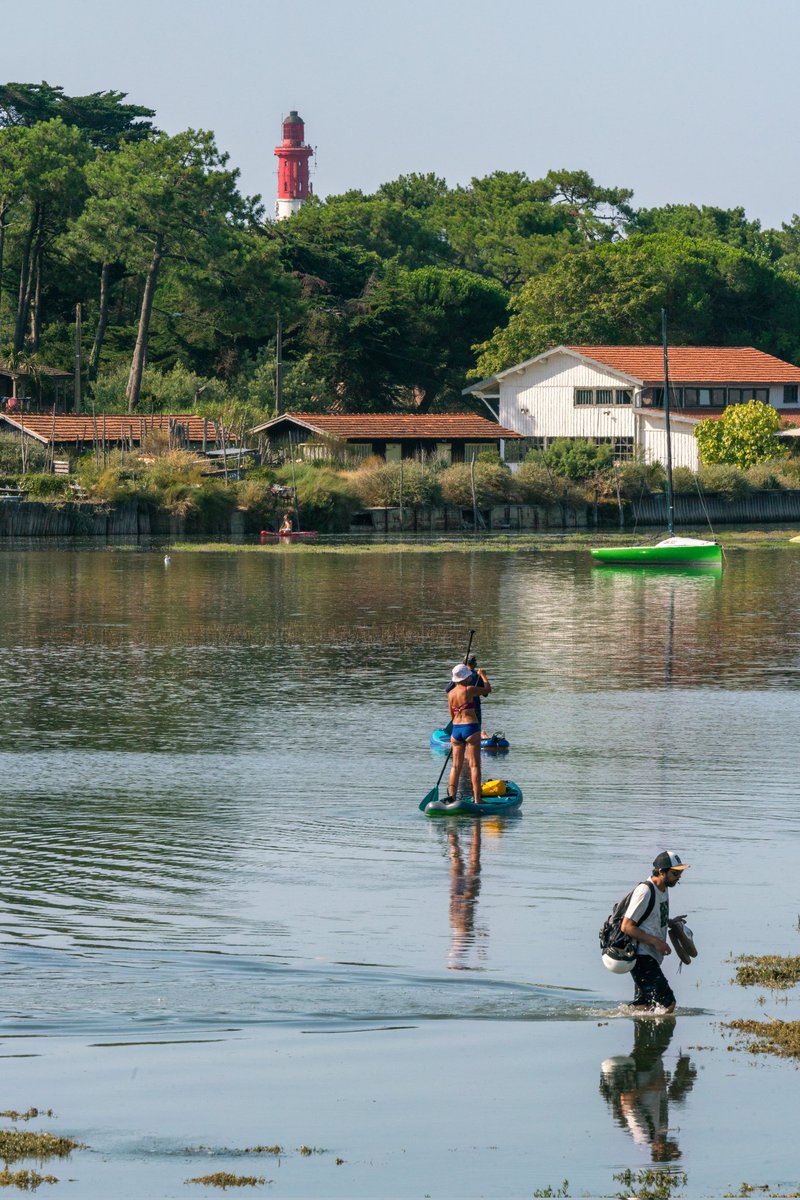 Cap Ferret , vue sur le  phare ou la dune du Pilat.