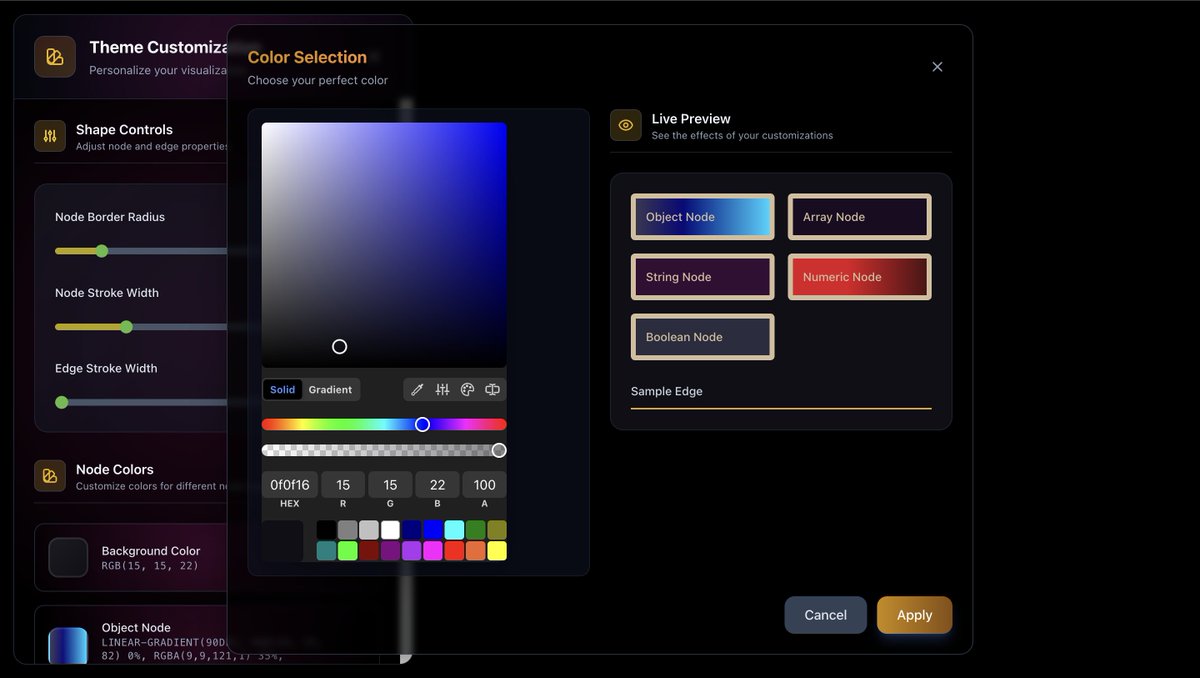 BlitzBug98's tweet image. New Customize Theme #Update #jsonviewer #ai #data #saas #visualizer