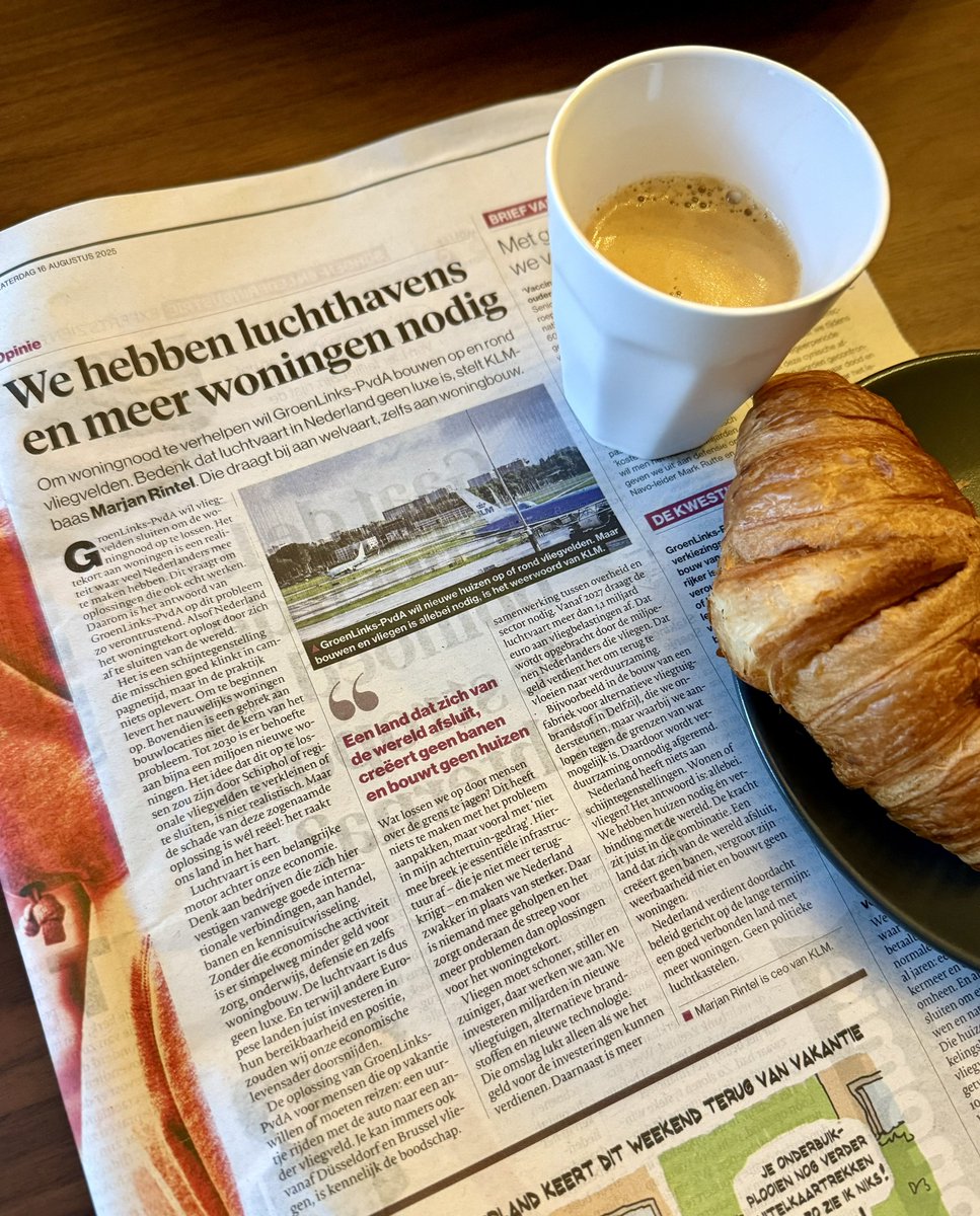 Marjan Rintel (@marjanrintel) on Twitter photo ✈️ Nederland verdient meer huizen én een sterke luchtvaart. Geen politieke luchtkastelen. Kiezen tussen deze twee is een schijntegenstelling. 
Daarom schrijf ik vandaag in het AD over het plan van GroenLinks-PvdA dat vliegvelden sluiten geen oplossing is voor de woningnood. ✈️ Nederland verdient meer huizen én een sterke luchtvaart. Geen politieke luchtkastelen. Kiezen tussen deze twee is een schijntegenstelling. 
Daarom schrijf ik vandaag in het AD over het plan van GroenLinks-PvdA dat vliegvelden sluiten geen oplossing is voor de woningnood.