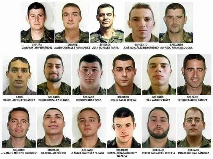 pepetandem's tweet image. #HOY se cumplen 20 años de aquella tragedia. El 16 de AGO de 2005, fallecieron tras caer su helicoptero en Afganistan 17 militares 🇪🇸 12 de la Brigada Ligera Aerotrasportable Galicia VII (BRILAT) y otros 5 estaban destinados en la Base de El Copero de las FAMET #DEP #InMemoriam