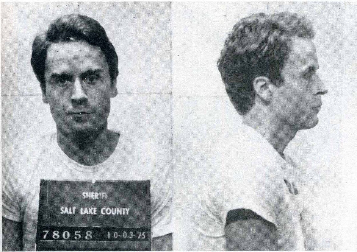 History of violence (@missingvanished) on Twitter photo #OnThisDay in 1975 Ted Bundy was arrested for the first time in Granger, Utah. Police found masks, gloves, rope, a crowbar & handcuffs in his car. He was released on bail the next day <a href="/CrimeJunkiePod/">Crime Junkie Podcast</a> <a href="/CI/">Crime+Investigation UK</a> <a href="/DiscoveryID/">Investigation Discovery</a> <a href="/AETV/">A&E</a> <a href="/HISTORY/">HISTORY</a> <a href="/oxygen/">Oxygen True Crime</a> <a href="/DrCaseyJordan/">Casey Jordan</a> @USAToday #OnThisDay in 1975 Ted Bundy was arrested for the first time in Granger, Utah. Police found masks, gloves, rope, a crowbar & handcuffs in his car. He was released on bail the next day <a href="/CrimeJunkiePod/">Crime Junkie Podcast</a> <a href="/CI/">Crime+Investigation UK</a> <a href="/DiscoveryID/">Investigation Discovery</a> <a href="/AETV/">A&E</a> <a href="/HISTORY/">HISTORY</a> <a href="/oxygen/">Oxygen True Crime</a> <a href="/DrCaseyJordan/">Casey Jordan</a> @USAToday