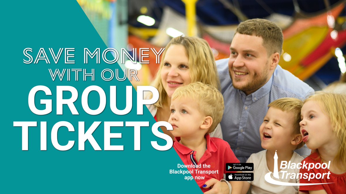 See the sights of Blackpool and beyond with our great value Group Tickets!😃 
Pre-purchase on the Blackpool Transport app or buy on the bus and tram!📱 🚌🚊
Find out more: ow.ly/aGI850Veu8I ℹ️
