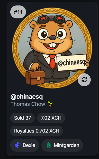 Thomas Chow 🌱 (@chinaesq) on Twitter photo Crazy, already #11 on the leaderboard with <a href="/go4mebot/">go4me 🌱</a>. 🙌 Thanks <a href="/chia_project/">Chia Network</a> community! 🙏 Feeling the love shine through! 🫶
Now I just need to catch up to <a href="/hoffmang/">Gene Hoffman hoffmang.xch 🌱</a> <a href="/bramcohen/">Bram Cohen🌱</a> <a href="/trenttmartensen/">Trent Martensen</a> 🚀🚀🚀 Crazy, already #11 on the leaderboard with <a href="/go4mebot/">go4me 🌱</a>. 🙌 Thanks <a href="/chia_project/">Chia Network</a> community! 🙏 Feeling the love shine through! 🫶
Now I just need to catch up to <a href="/hoffmang/">Gene Hoffman hoffmang.xch 🌱</a> <a href="/bramcohen/">Bram Cohen🌱</a> <a href="/trenttmartensen/">Trent Martensen</a> 🚀🚀🚀