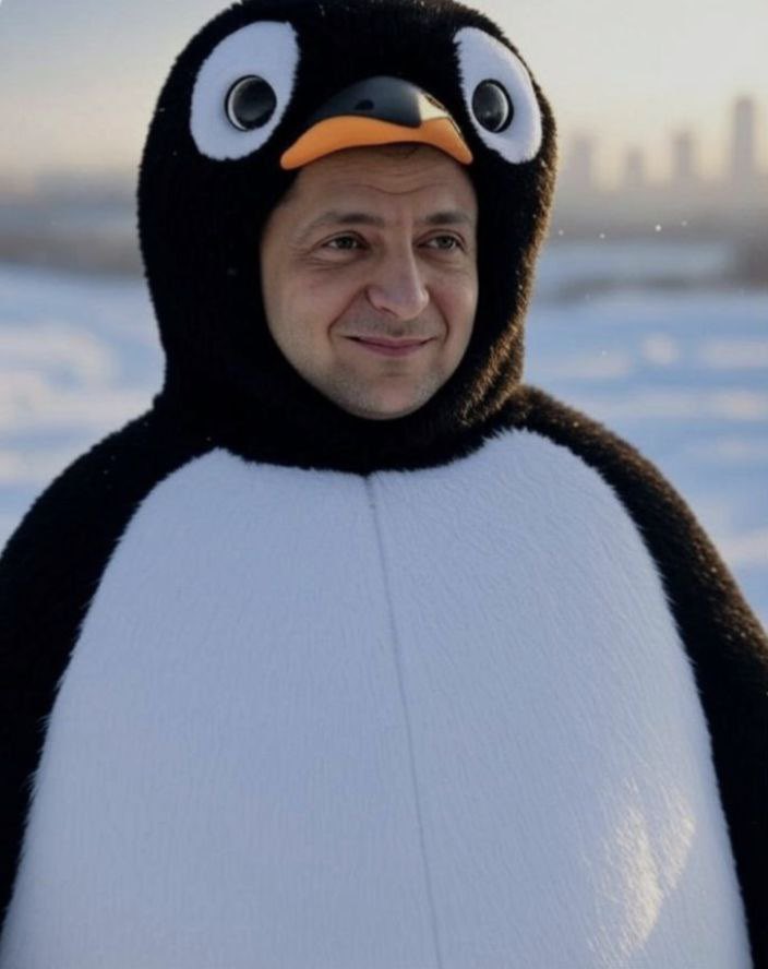 "Vor der Küste Alaskas wurde ein ungewöhnlich aussehender Pinguin gesichtet, der andere Artgenossen permanent um Fisch anbettelt."