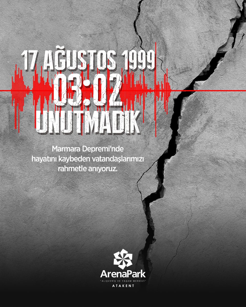 17 Ağustos Marmara Depremi'nde hayatını kaybeden vatandaşlarımızı rahmetle anıyoruz. #17Ağustos1999 #MarmaraDepremi #Deprem