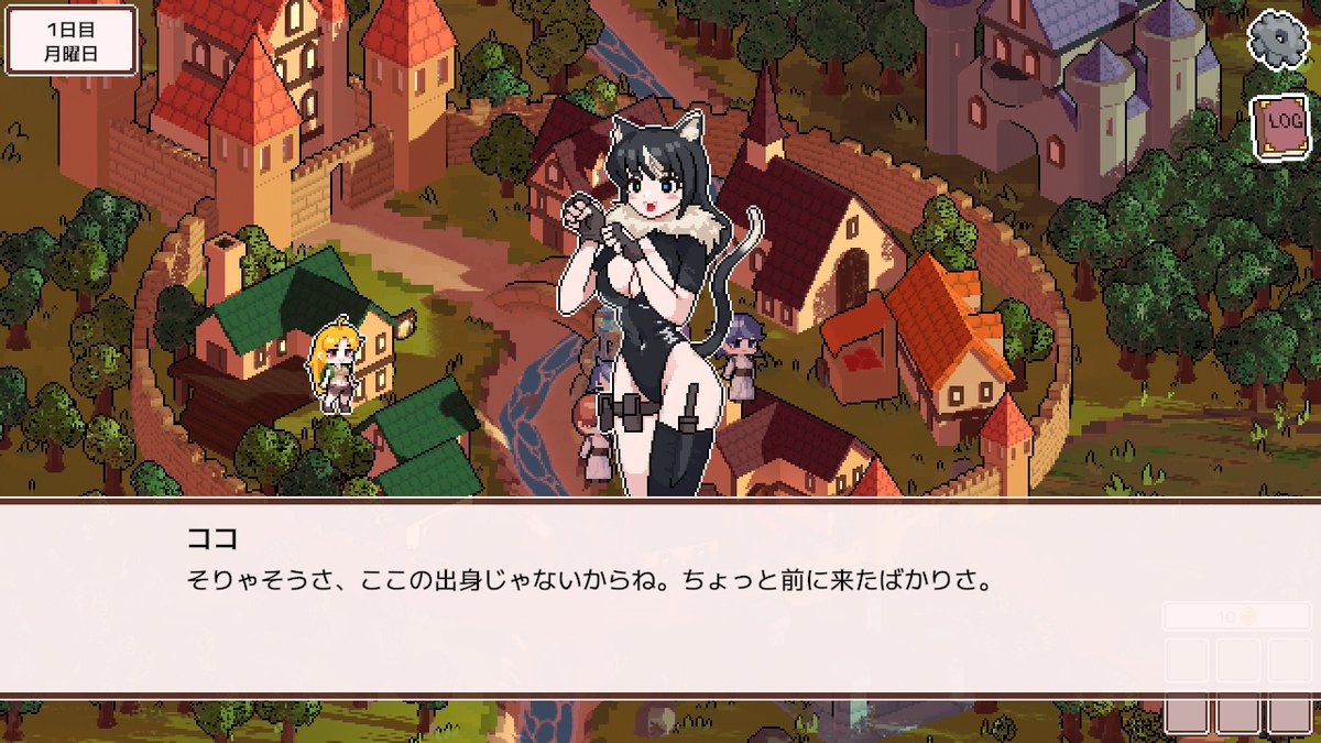 chibicode280's tweet image. 来週魔王が攻め込んでくることを知った弱い主人公が、村のあちこちを巡りながら魔王を倒す方法を探すゲーム、「決戦は来週!」です。
#screenshotsaturday #indiedev #pixelart #ドット絵