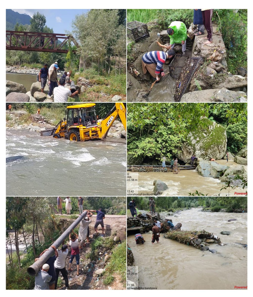 It is for the information of the general public of Bandipora Town in particular, to utilize the water supplied Judiciously.
Since our Raw water mains have suffered extensive damage, with our intake channels filled up with muck, Lines damaged, pipes washed away. 1)