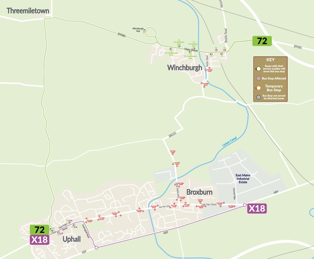LothianCountry (@lothiancountry) on Twitter photo ⚠️Customer Information⚠️
Service 72 & X18 - To allow an event to take place, Broxburn West Main Street will be closed approx. between 1130 hrs and approx. 1430 hrs on Saturday 16th August.
Further information is available on our website ➡️lothianbuses.com/service-update… ⚠️Customer Information⚠️
Service 72 & X18 - To allow an event to take place, Broxburn West Main Street will be closed approx. between 1130 hrs and approx. 1430 hrs on Saturday 16th August.
Further information is available on our website ➡️lothianbuses.com/service-update…