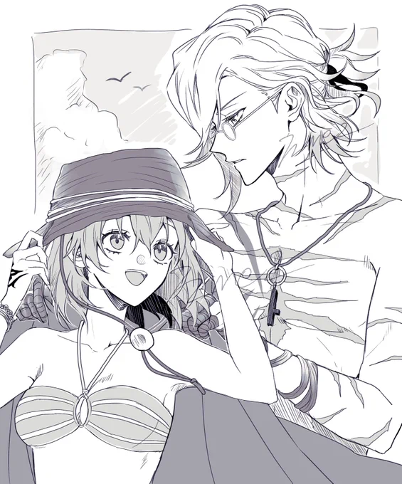 エドぐだ︎︎︎︎♀ 夏イベ始まったよ セコムしにおいでよ  #FGO 