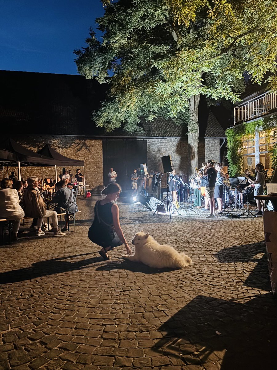 sabinedoering's tweet image. Partywolf

(Skadi gestern bei der #SlowFood Bielefeld/OWL in Kooperation mit der #SoulSession des Kaiserkellers Detmold bei uns auf dem Hof.)