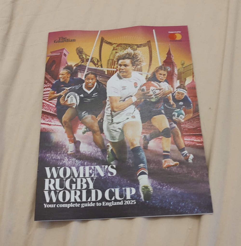 In today’s Guardian there is a women’s Rugby World Cup supplement full of great content including a piece by <a href="/robkitson/">Robert Kitson</a> previewing the tournament as well as a pool guide, an interview with Marlie Packer and so much more. Go out and get your hands on one #RWC2025
