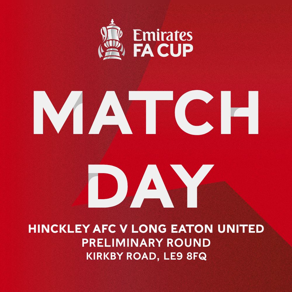 MATCHDAY | Back to the FA Cup for a home tie against higher league opponents!

🆚 <a href="/LongEatonUnited/">Long Eaton United FC</a>
🏟 Kirkby Road, LE9 8FQ
🏆 <a href="/EmiratesFACup/">Emirates FA Cup</a> preliminary round
🎟 £8 adults, £6 concessions
🕒 3pm