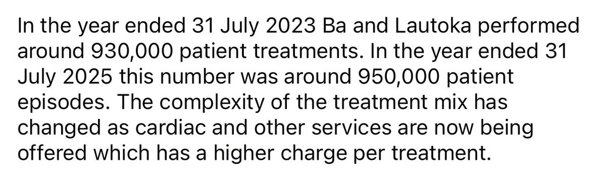 So there are like 150k people in Ba and Lautoka. This means every person received on average of 6.3 treatments. This seems very high considering that Aspen does not provide outpatient services in Lautoka as that is done at Punjas and Kamikamica health centres.