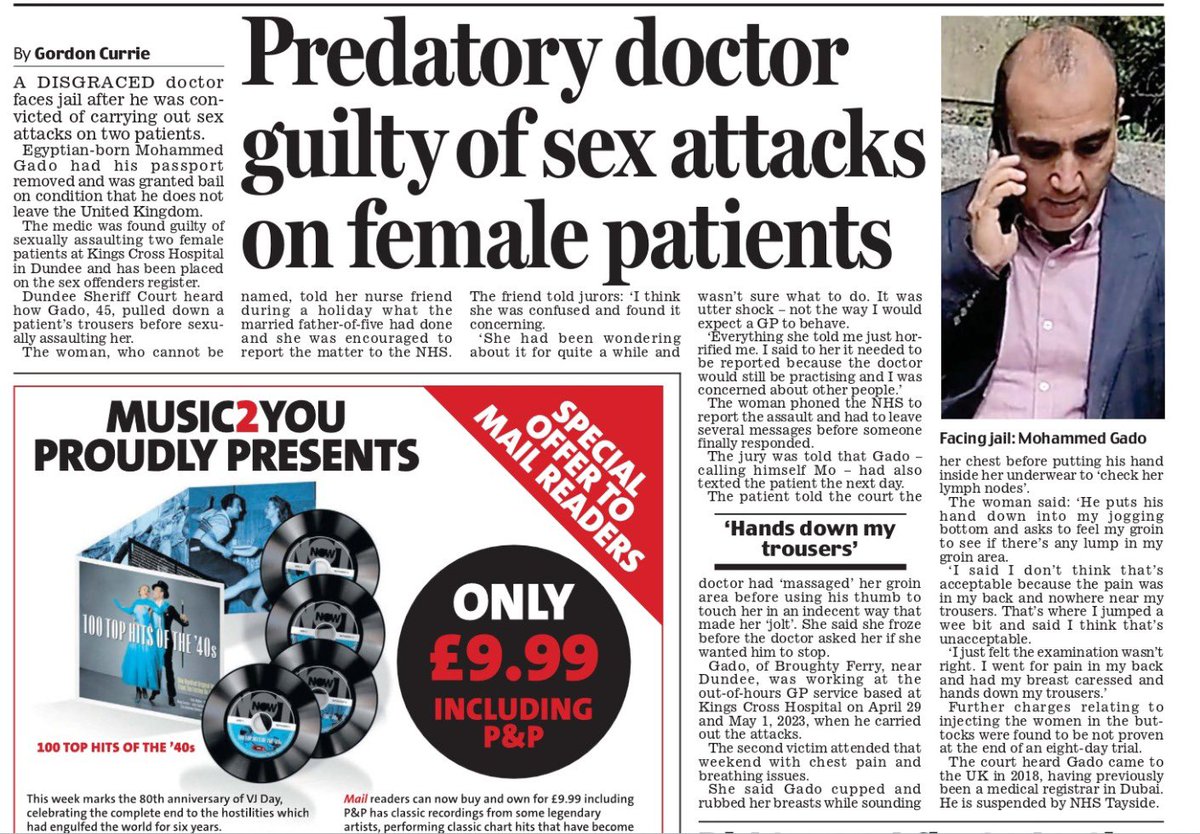 Jules Rose 💜 (@julesmrose) on Twitter photo 🔥 Guess what…
<a href="/NHSTayside/">NHS Tayside</a> AGAIN!
“The woman phoned the NHS to report the assault and had to leave several messages before someone finally responded”.
“He is suspended by NHS Tayside”. 🔥 Guess what…
<a href="/NHSTayside/">NHS Tayside</a> AGAIN!
“The woman phoned the NHS to report the assault and had to leave several messages before someone finally responded”.
“He is suspended by NHS Tayside”.