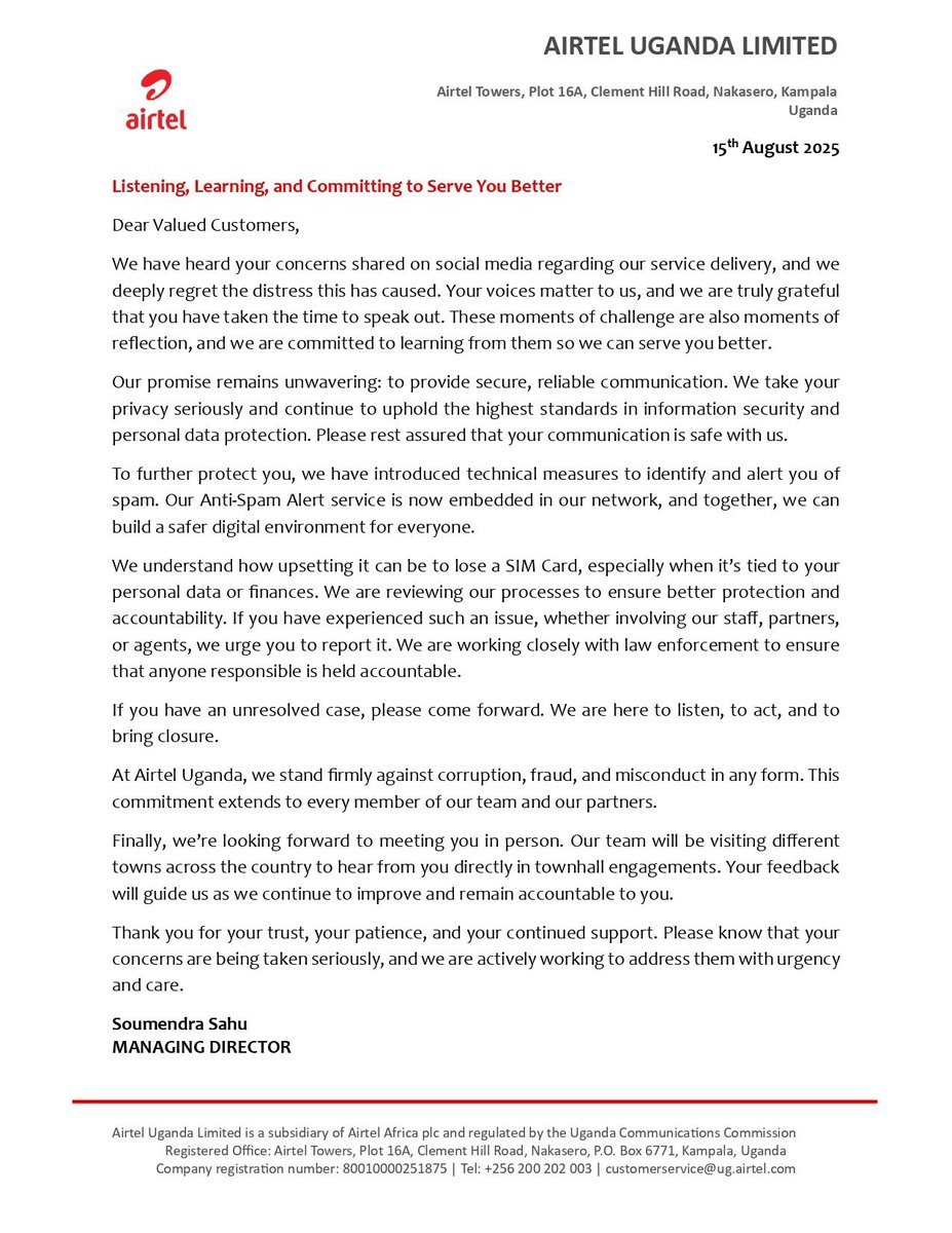 Chris Higenyi (@chrishigenyi) on Twitter photo ICYMI: Going defensive, apportioning blame, justifying lapses, throwing judgement versus acknowledging mistakes, taking responsibility and committing to doing better. <a href="/Airtel_Ug/">Airtel Uganda</a>'s MD taking the telco's PRO through #PR 101. ICYMI: Going defensive, apportioning blame, justifying lapses, throwing judgement versus acknowledging mistakes, taking responsibility and committing to doing better. <a href="/Airtel_Ug/">Airtel Uganda</a>'s MD taking the telco's PRO through #PR 101.