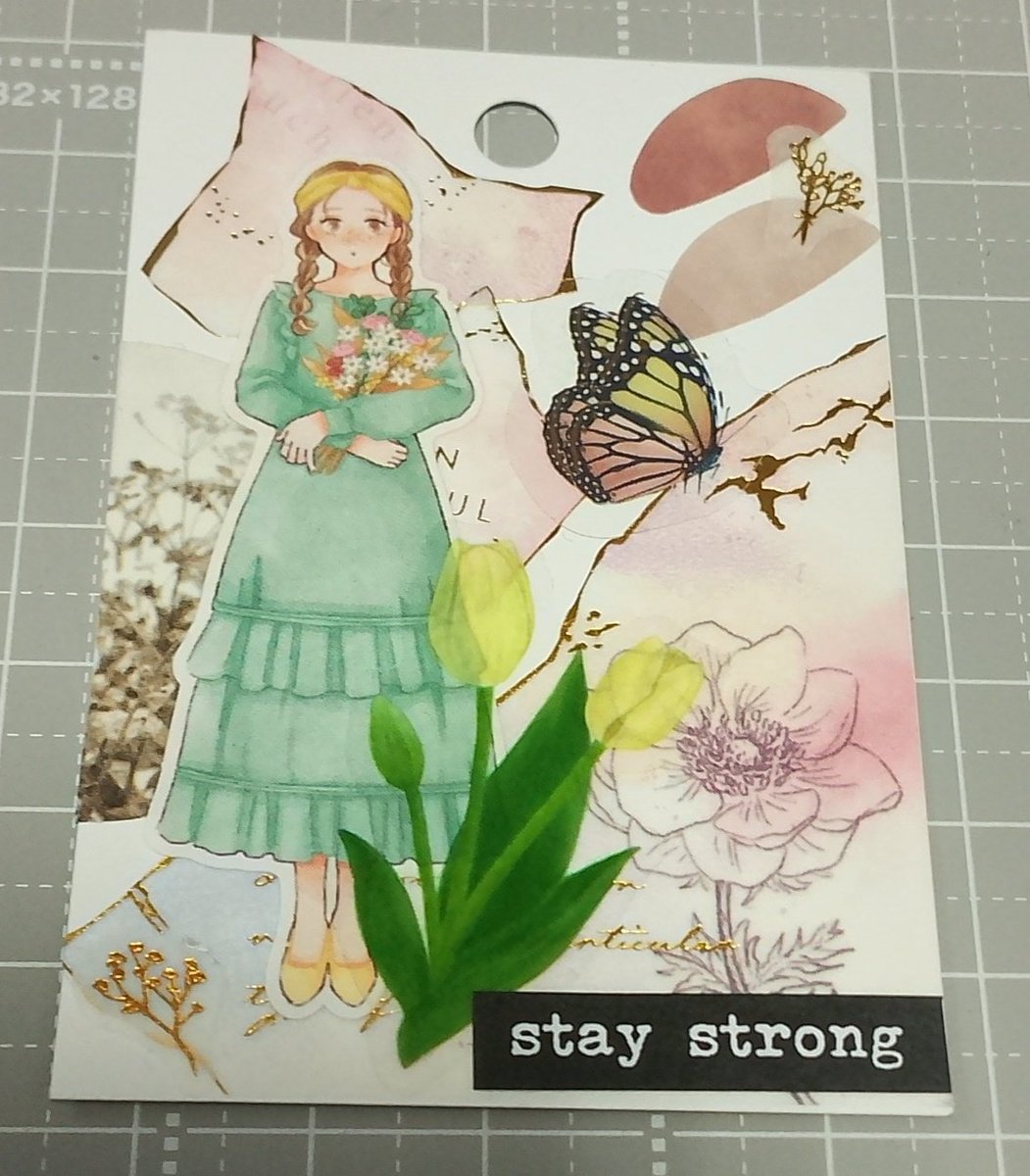 コラージュ素材 厚紙錆タグ♡ ブルーコード Collage - Search / X