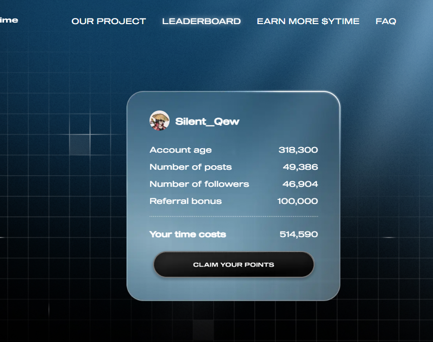 dew_qui1969's tweet photo. My X is worth 514,590 $YTIME
Check how much yours is worth.

Use my referral code 3ZQK1A for a 100k points bonus: https://t.co/Cmyjg4Cyou

— powered by @YourT1me https://t.co/IyfZpYVf4h https://t.co/bzCwcDzflr