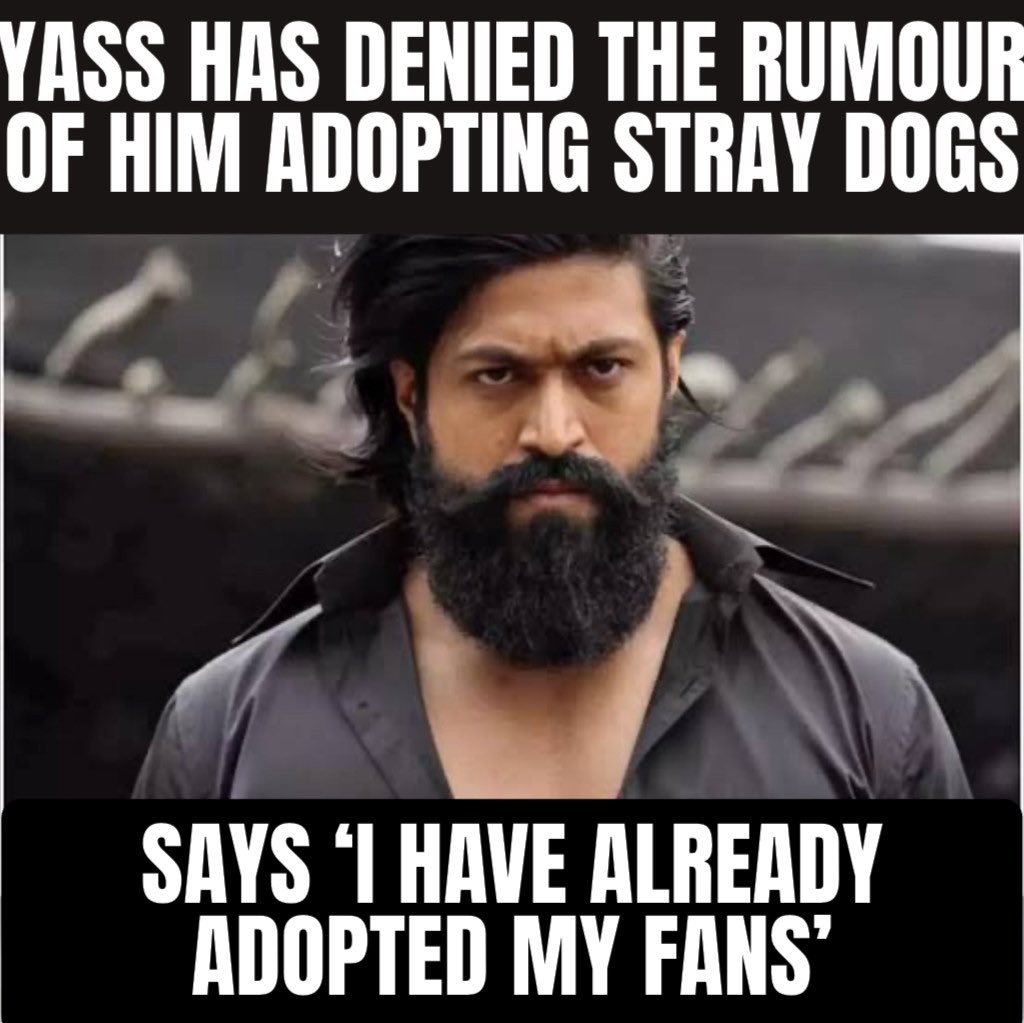 So according <a href="/TheNameIsYash/">Yash</a> stray dogs=His fans 🫢 
#ToxicTheMovie