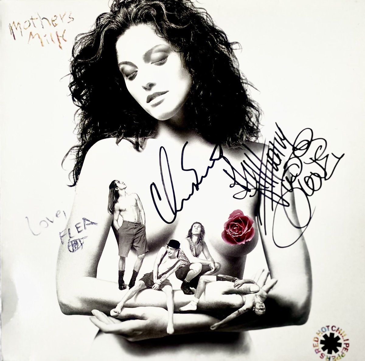 Simon__Harper's tweet image. Happy 40th anniversary to the funkiest album in the @ChiliPeppers arsenal: Freaky Styley. My copy here, signed by producer @george_clinton!

Aaaand…

Happy 36th to the album that proved my entry point into the band: Mother’s Milk. My copy here, signed by Flea, Chad &amp;amp; Anthony! 🥳