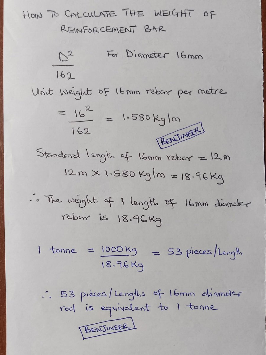 How to determine the weight of reinforcement in tonnes